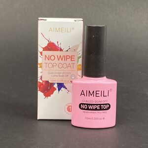 Aimeili No Wipe Top Coat - UV & LED/Soak Off - HEMA/HPMA/TPO Free - New!